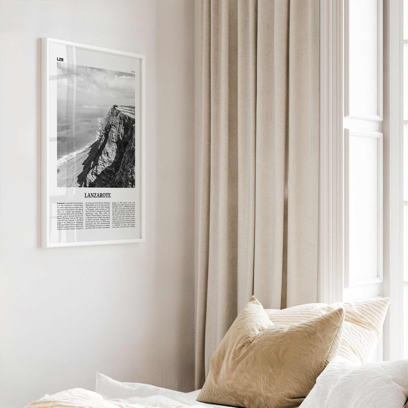 Lanzarote Print Black and White, Lanzarote Wall Art, Lanzarote Poster, Lanzarote Photo, Canary, Spain, Canarias, España, Lanza, Europe