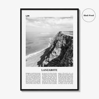 Lanzarote Print Black and White, Lanzarote Wall Art, Lanzarote Poster, Lanzarote Photo, Canary, Spain, Canarias, España, Lanza, Europe