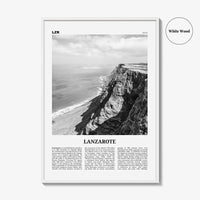 Lanzarote Print Black and White, Lanzarote Wall Art, Lanzarote Poster, Lanzarote Photo, Canary, Spain, Canarias, España, Lanza, Europe