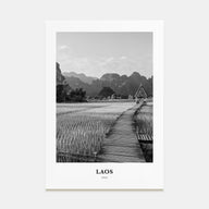 Laos Portrait B&W No 1 Poster