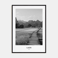 Laos Portrait B&W No 1 Poster
