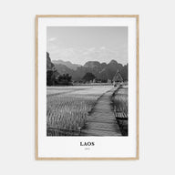 Laos Portrait B&W No 1 Poster