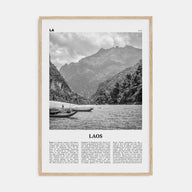 Laos Travel B&W No 1 Poster