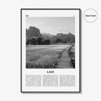 Laos Print Black and White No 3, Laos Wall Art, Laos Poster, Laos Photo, Laos Wall Decor, Lāo, Lao People's, Vientiane, Asia