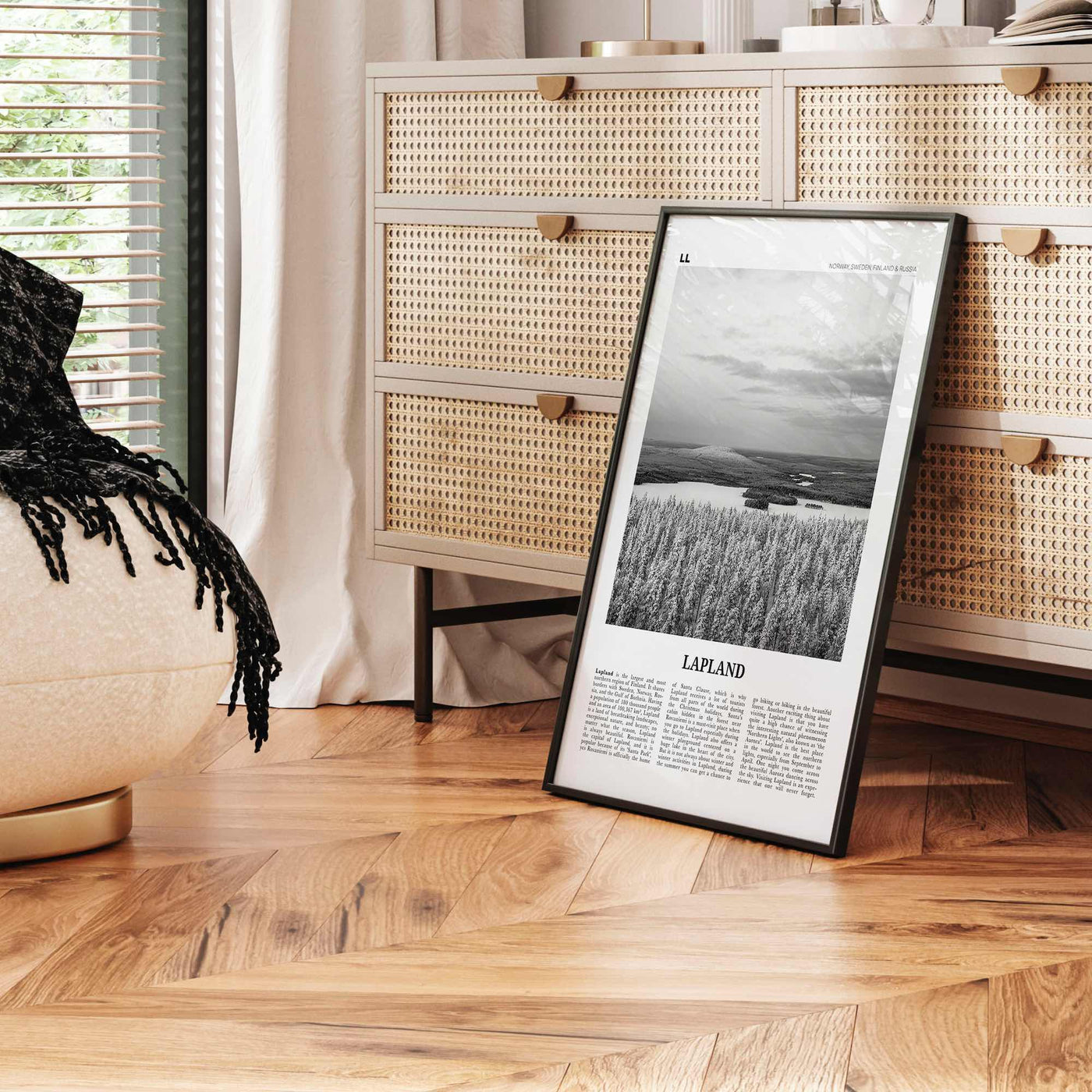 Lapland Print Black and White, Lapland Wall Art, Lapland Poster, Lapland Photo, Lapland Wall Décor, Lapland Map, Norway, Sweden, Finland