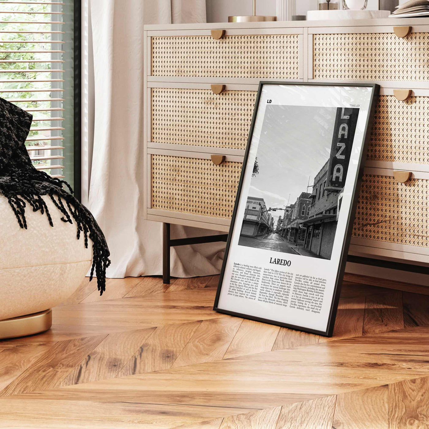 Laredo Print Black and White Texas, Laredo Wall Art, Laredo Poster, Laredo Photo, Laredo Wall Décor, Laredo Map, Texas, USA