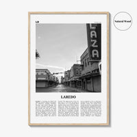 Laredo Print Black and White Texas, Laredo Wall Art, Laredo Poster, Laredo Photo, Laredo Wall Décor, Laredo Map, Texas, USA