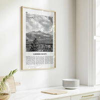 Larimer County Print Black and White, Larimer County Wall Art, Larimer County Poster, Larimer Photo, Larimer Wall Décor, Larimer County Map