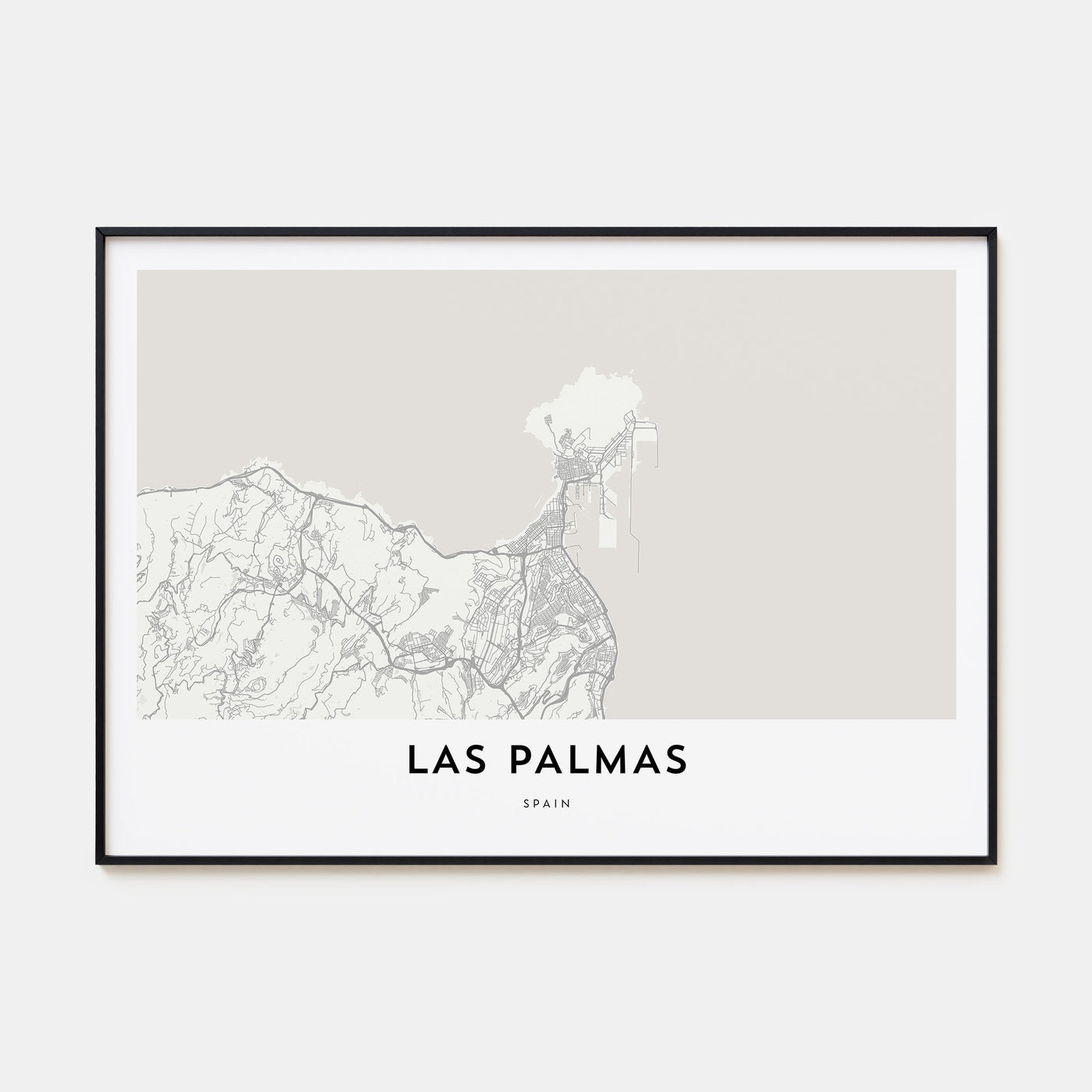 Las Palmas Map Landscape Poster