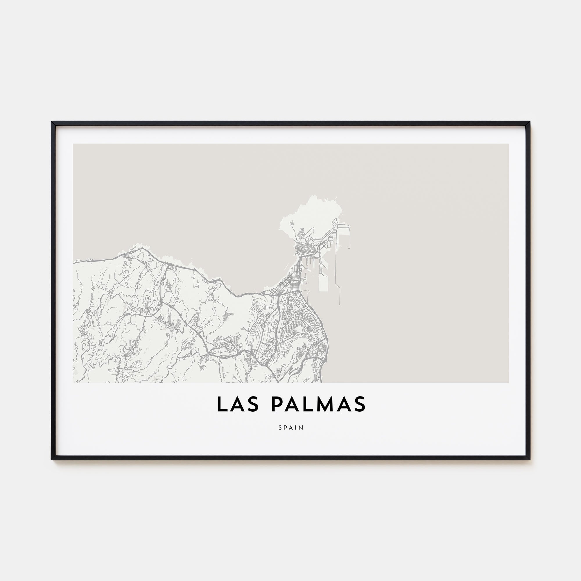 Las Palmas Map Landscape Poster