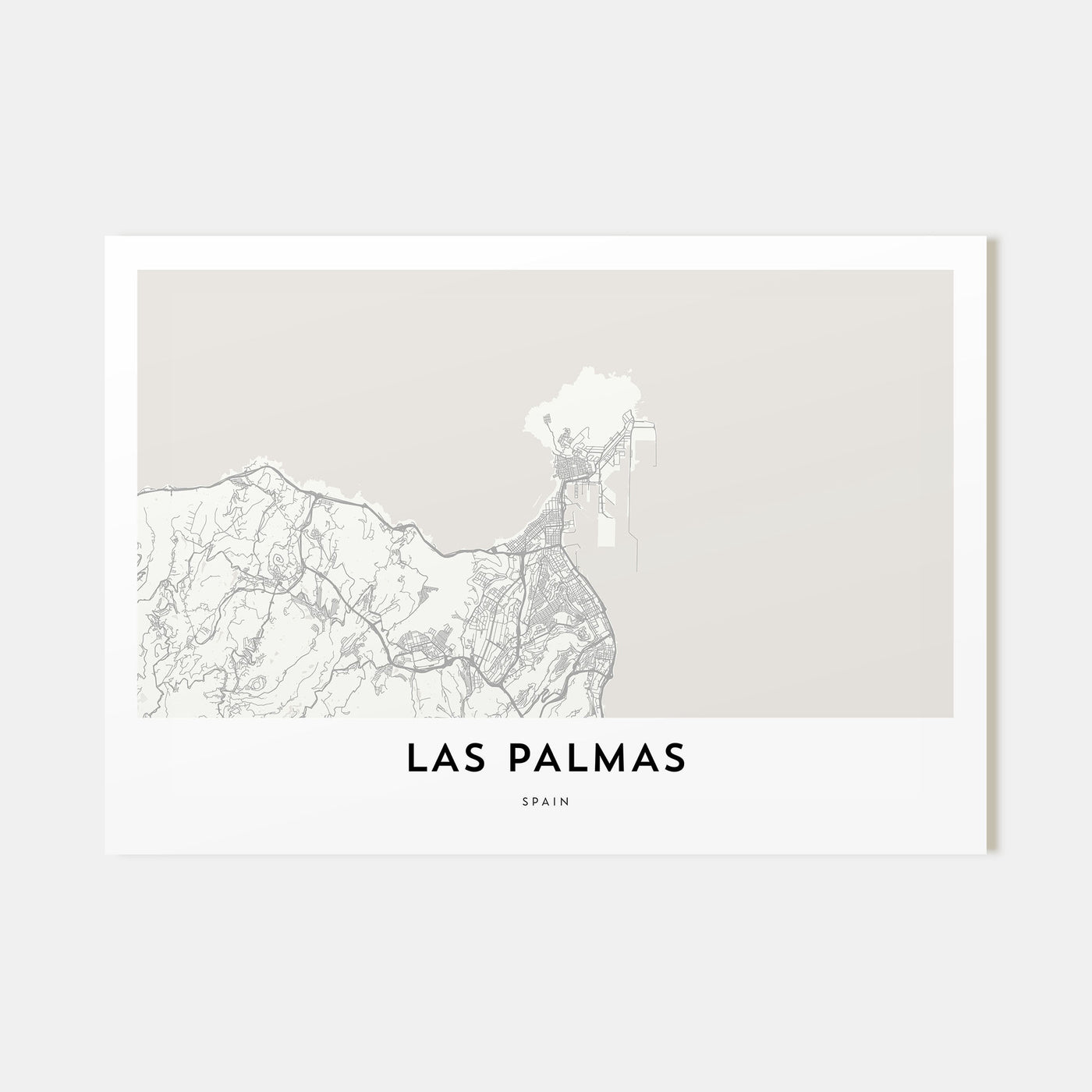 Las Palmas Map Landscape Poster