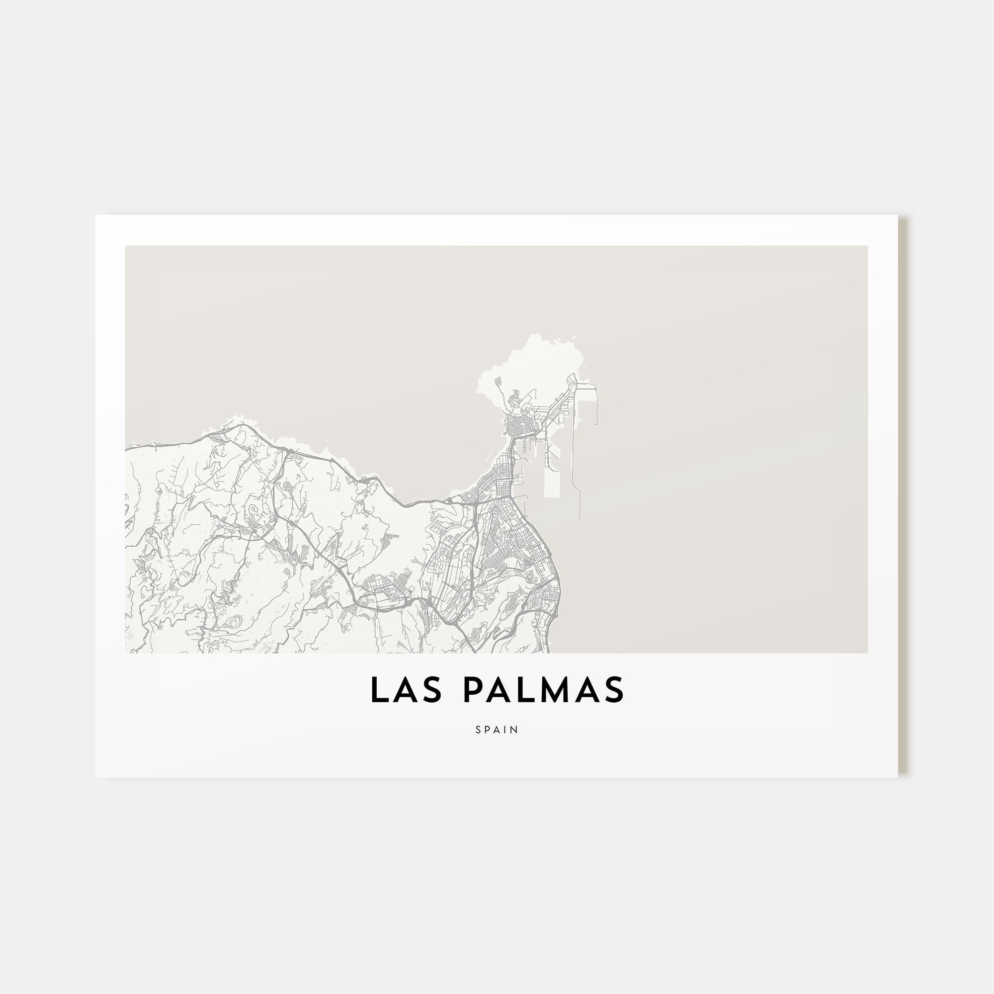 Las Palmas Map Landscape Poster