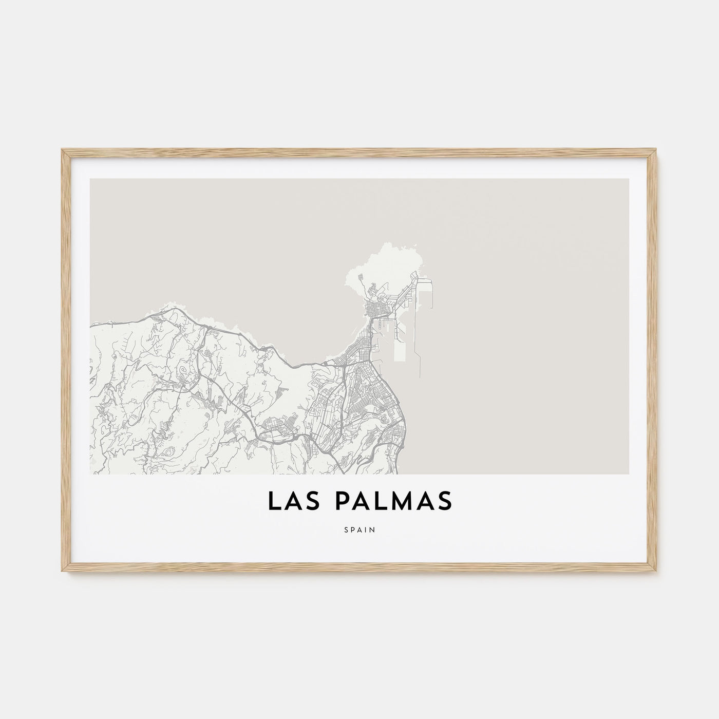 Las Palmas Map Landscape Poster