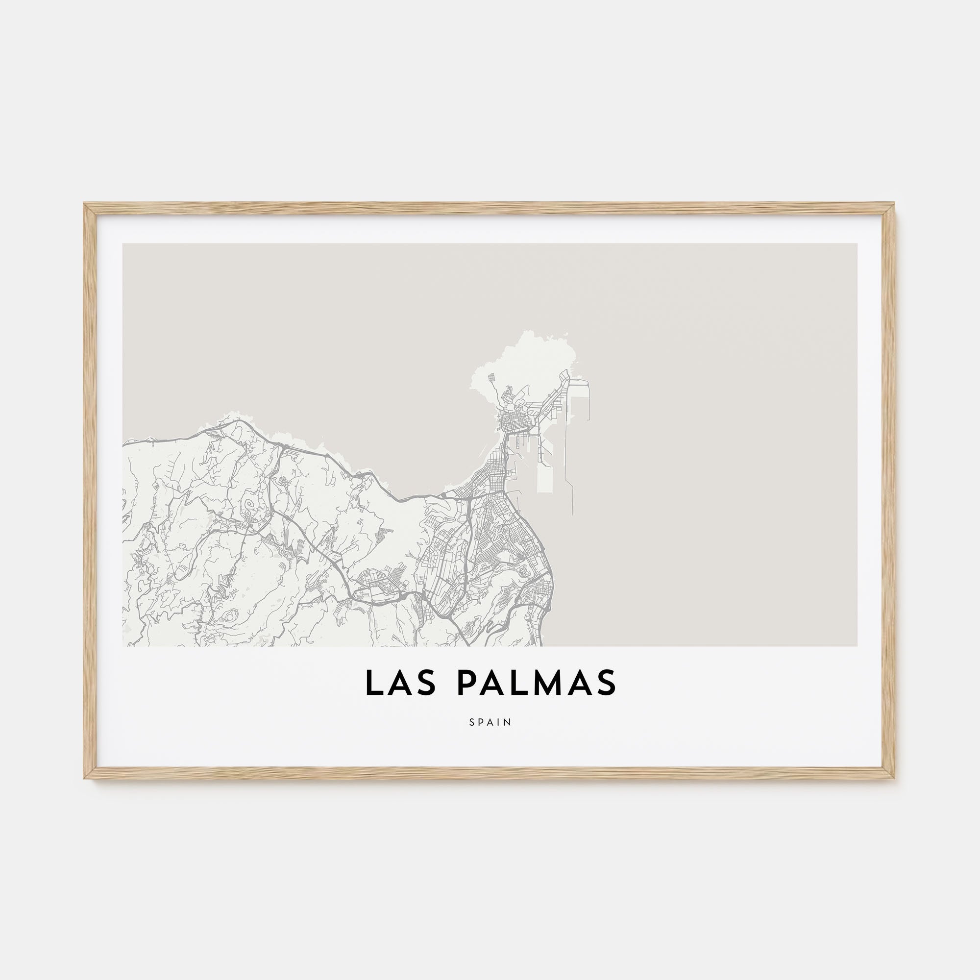 Las Palmas Map Landscape Poster