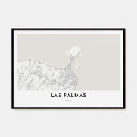 Las Palmas Map Landscape Poster