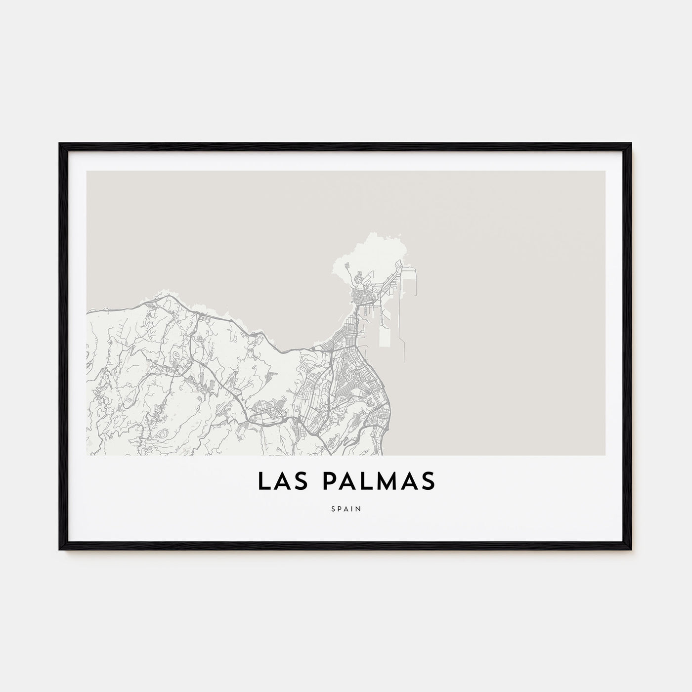 Las Palmas Map Landscape Poster