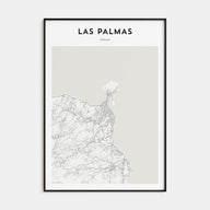 Las Palmas Map Portrait Poster