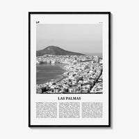 Las Palmas Print Black and White, Las Palmas Wall Art, Las Palmas Poster, Las Palmas Photo, Las Palmas Décor, Gran Canaria, Spain, España