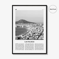Las Palmas Print Black and White, Las Palmas Wall Art, Las Palmas Poster, Las Palmas Photo, Las Palmas Décor, Gran Canaria, Spain, España