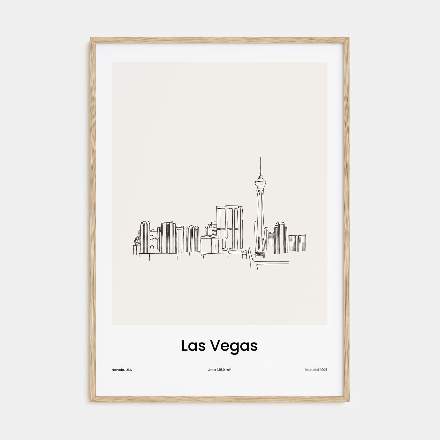 Las Vegas Drawn Poster