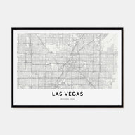 Las Vegas Map Landscape Poster
