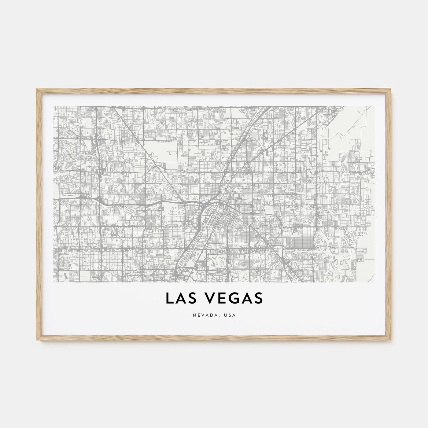Las Vegas Map Landscape Poster