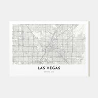 Las Vegas Map Landscape Poster