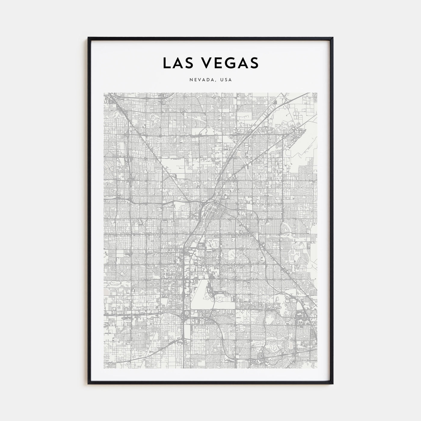 Las Vegas Map Portrait Poster