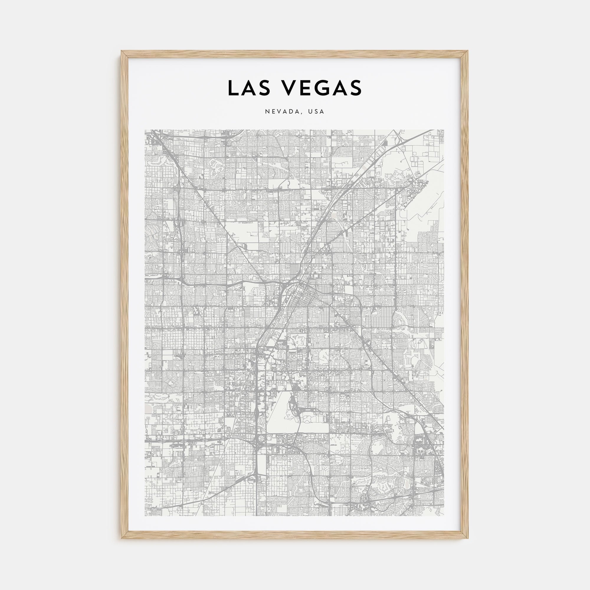 Las Vegas Map Portrait Poster