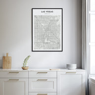 Las Vegas Map Portrait Poster