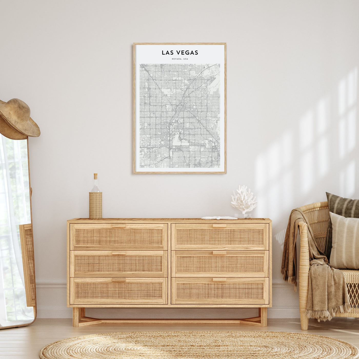 Las Vegas Map Portrait Poster