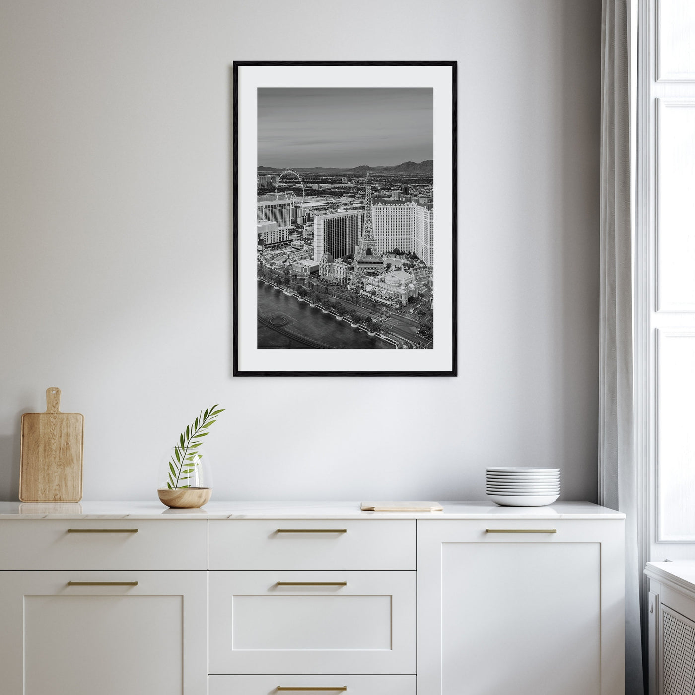 Las Vegas Photo B&W Poster