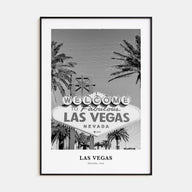Las Vegas Portrait B&W No 1 Poster
