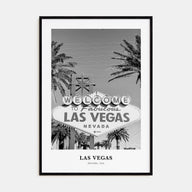 Las Vegas Portrait B&W No 1 Poster