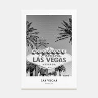 Las Vegas Portrait B&W No 1 Poster