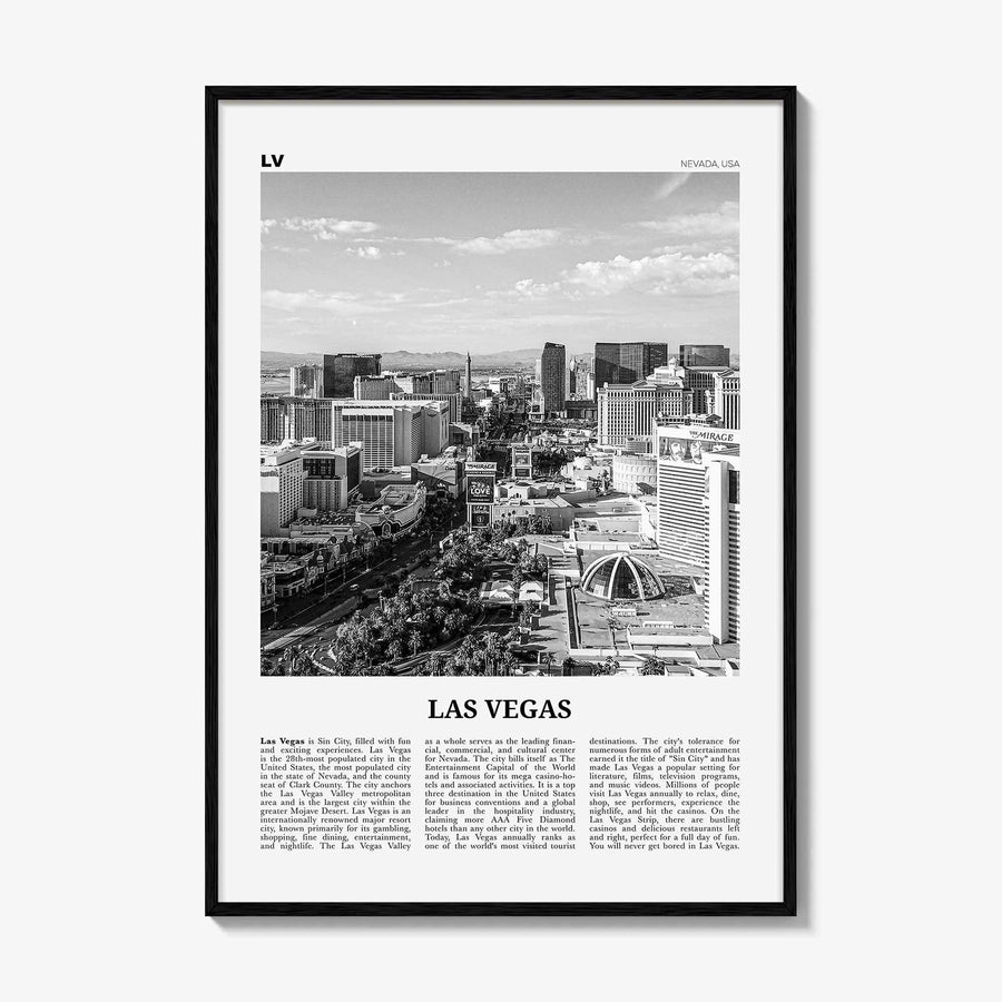 Las Vegas Print Black and White No 2, Las Vegas Wall Art, Las Vegas Poster, Las Vegas Photo, Bellagio, Nevada, USA, United States