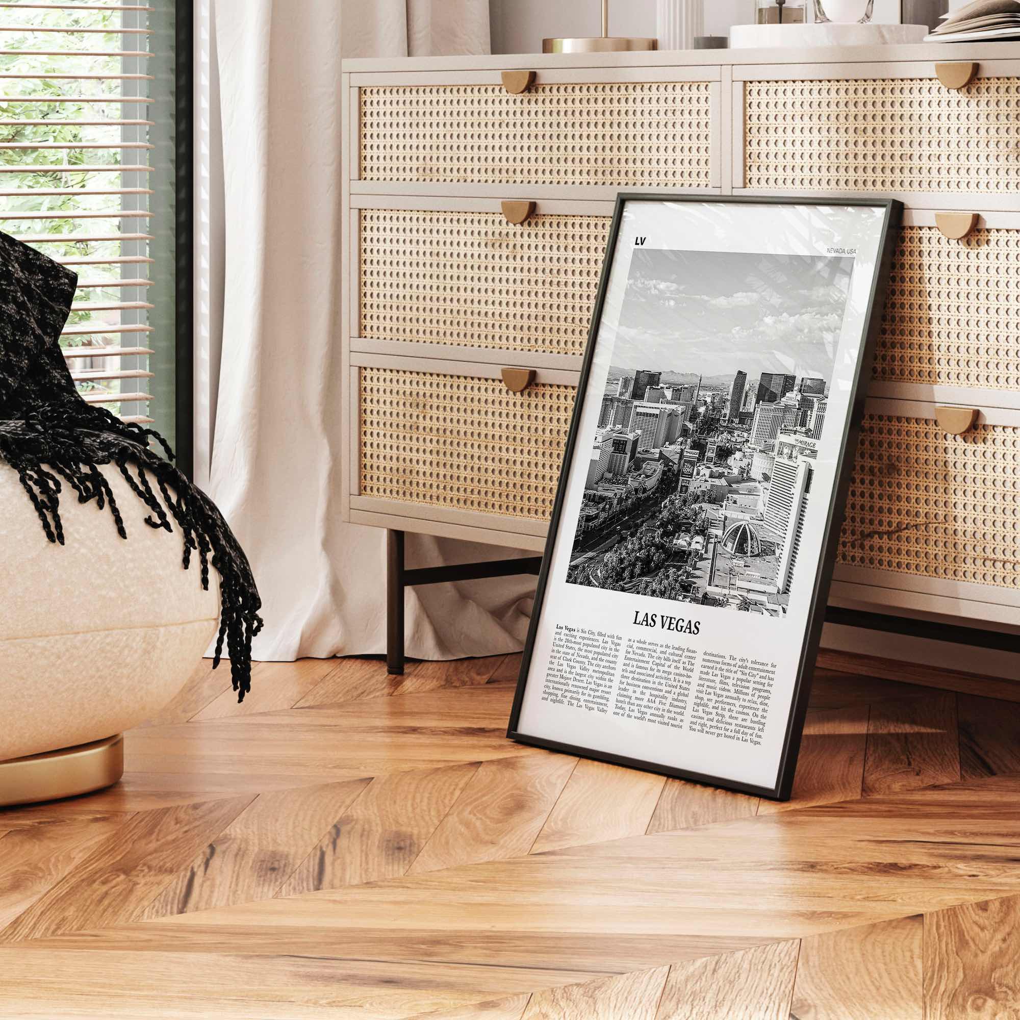 Las Vegas Print Black and White No 2, Las Vegas Wall Art, Las Vegas Poster, Las Vegas Photo, Bellagio, Nevada, USA, United States