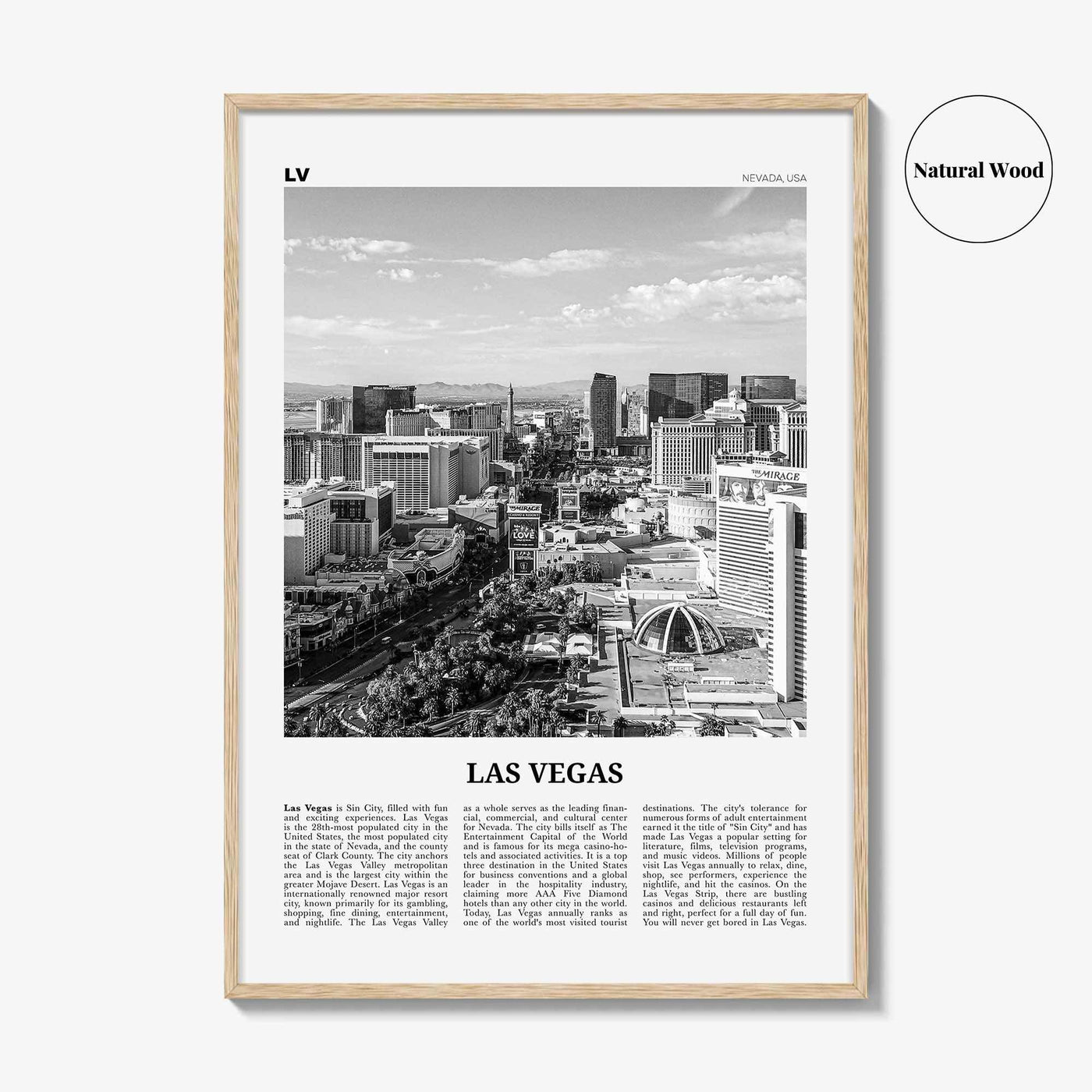 Las Vegas Print Black and White No 2, Las Vegas Wall Art, Las Vegas Poster, Las Vegas Photo, Bellagio, Nevada, USA, United States