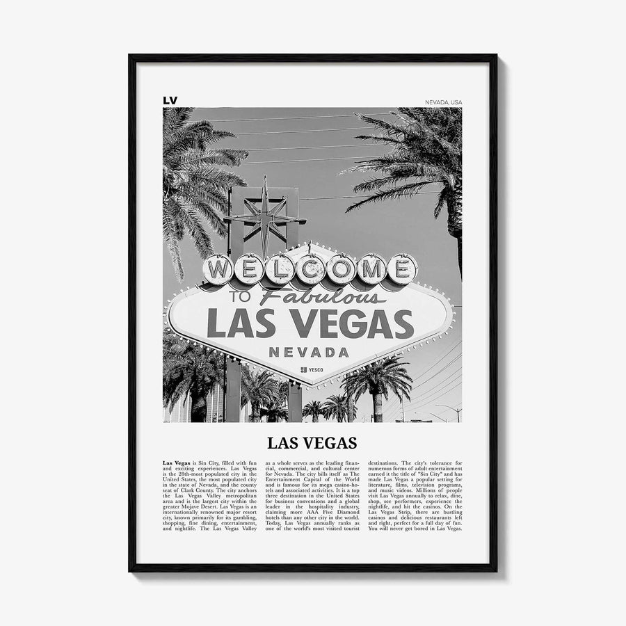 Las Vegas Print Black and White No 3, Las Vegas Wall Art, Las Vegas Poster, Las Vegas Photo, Bellagio, Nevada, USA, United States