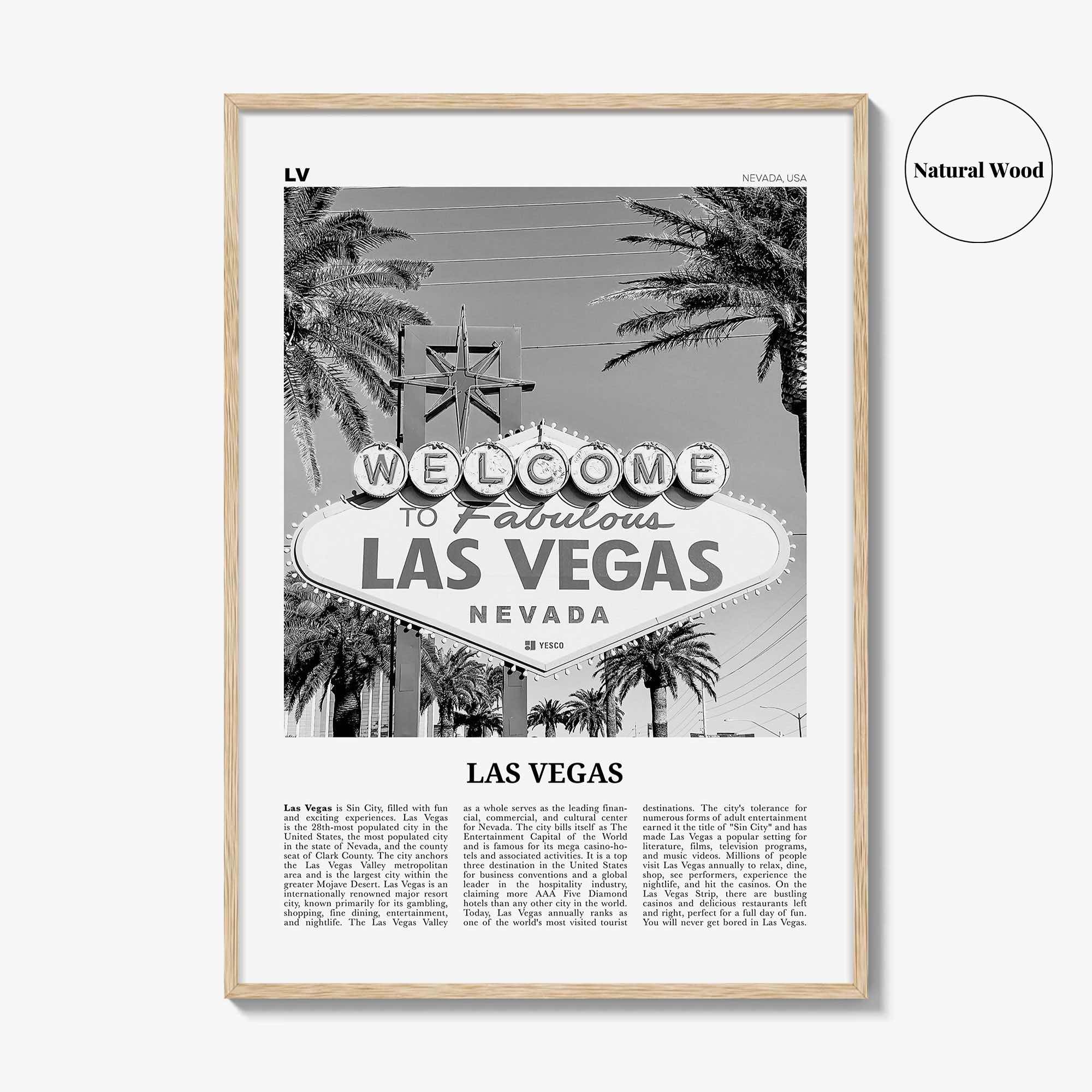 Las Vegas Print Black and White No 3, Las Vegas Wall Art, Las Vegas Poster, Las Vegas Photo, Bellagio, Nevada, USA, United States