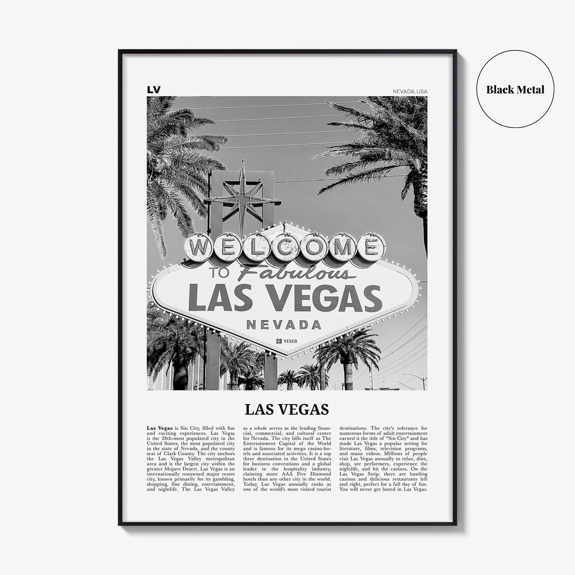 Las Vegas Print Black and White No 3, Las Vegas Wall Art, Las Vegas Poster, Las Vegas Photo, Bellagio, Nevada, USA, United States