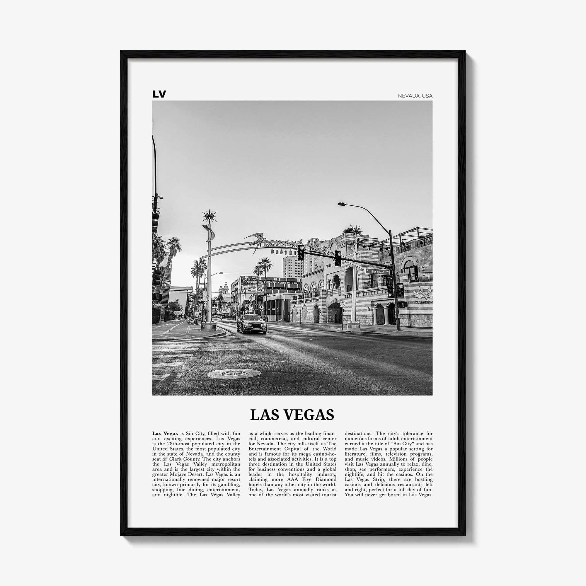 Las Vegas Print Black and White No 4, Las Vegas Wall Art, Las Vegas Poster, Las Vegas Photo, Bellagio, Nevada, USA, United States