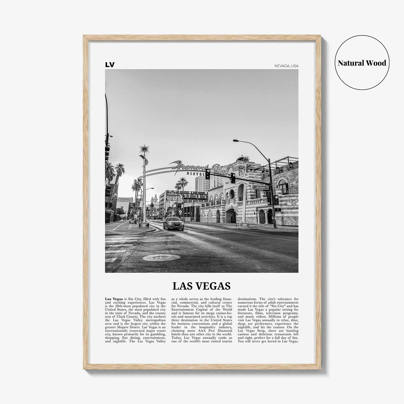 Las Vegas Print Black and White No 4, Las Vegas Wall Art, Las Vegas Poster, Las Vegas Photo, Bellagio, Nevada, USA, United States