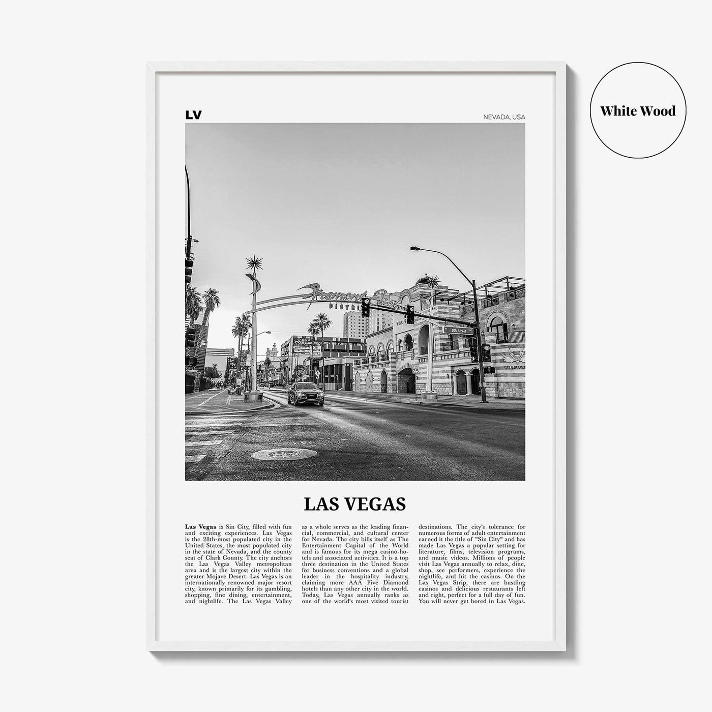 Las Vegas Print Black and White No 4, Las Vegas Wall Art, Las Vegas Poster, Las Vegas Photo, Bellagio, Nevada, USA, United States