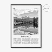 Lassen Peak Print Black and White, Lassen Peak Wall Art, Lassen Peak Poster, Lassen Peak Photo, Lassen Peak Wall Décor, California, USA