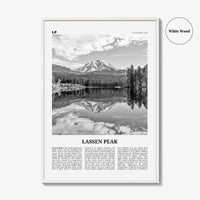 Lassen Peak Print Black and White, Lassen Peak Wall Art, Lassen Peak Poster, Lassen Peak Photo, Lassen Peak Wall Décor, California, USA