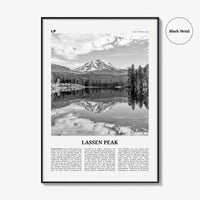 Lassen Peak Print Black and White, Lassen Peak Wall Art, Lassen Peak Poster, Lassen Peak Photo, Lassen Peak Wall Décor, California, USA