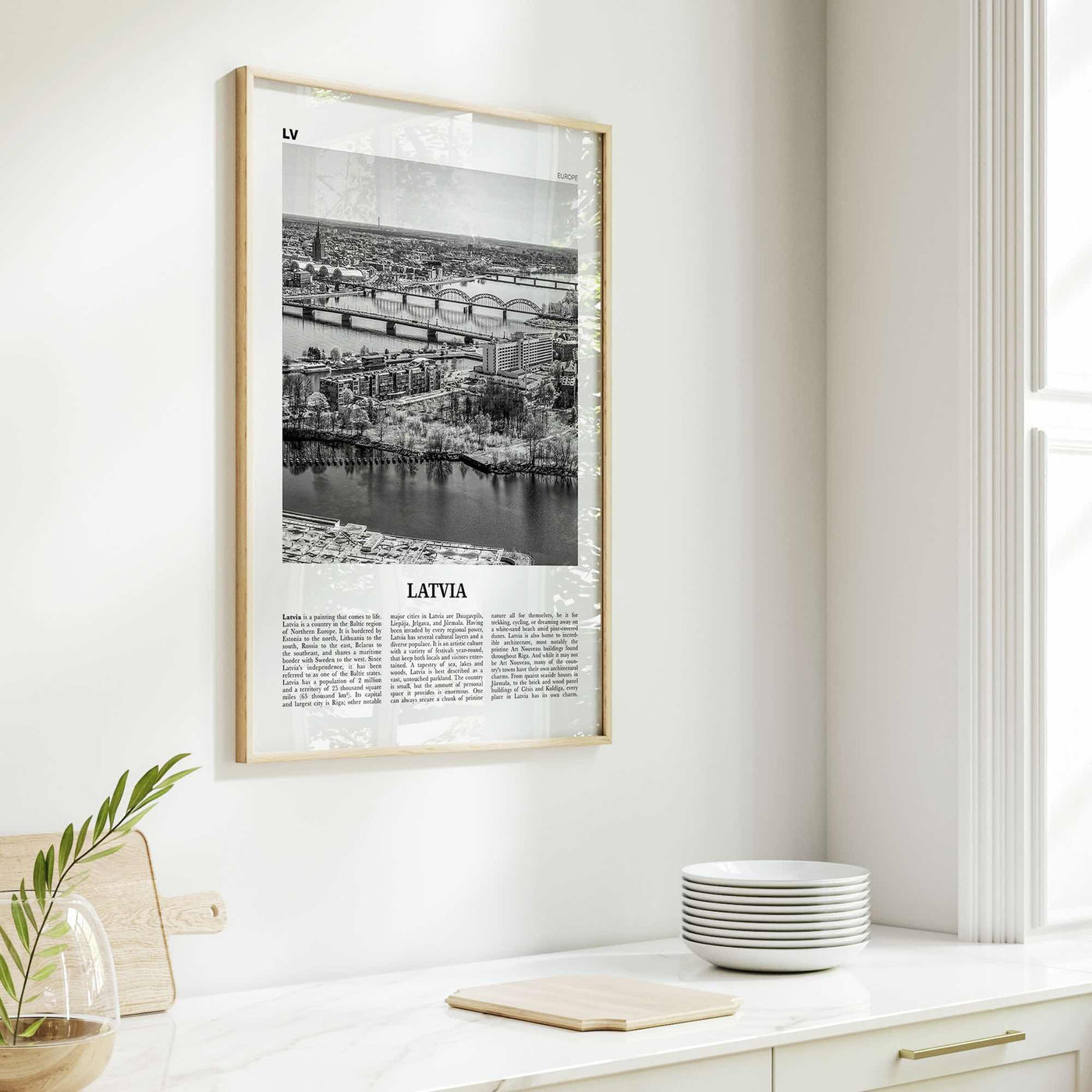 Latvia Print Black and White, Latvia Wall Art, Latvia Poster, Latvia Photo, Latvia Wall Decor, Latvija, Latvijas, Riga, Baltic, Europe