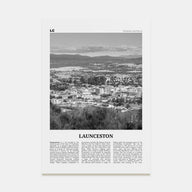 Launceston Travel B&W Poster