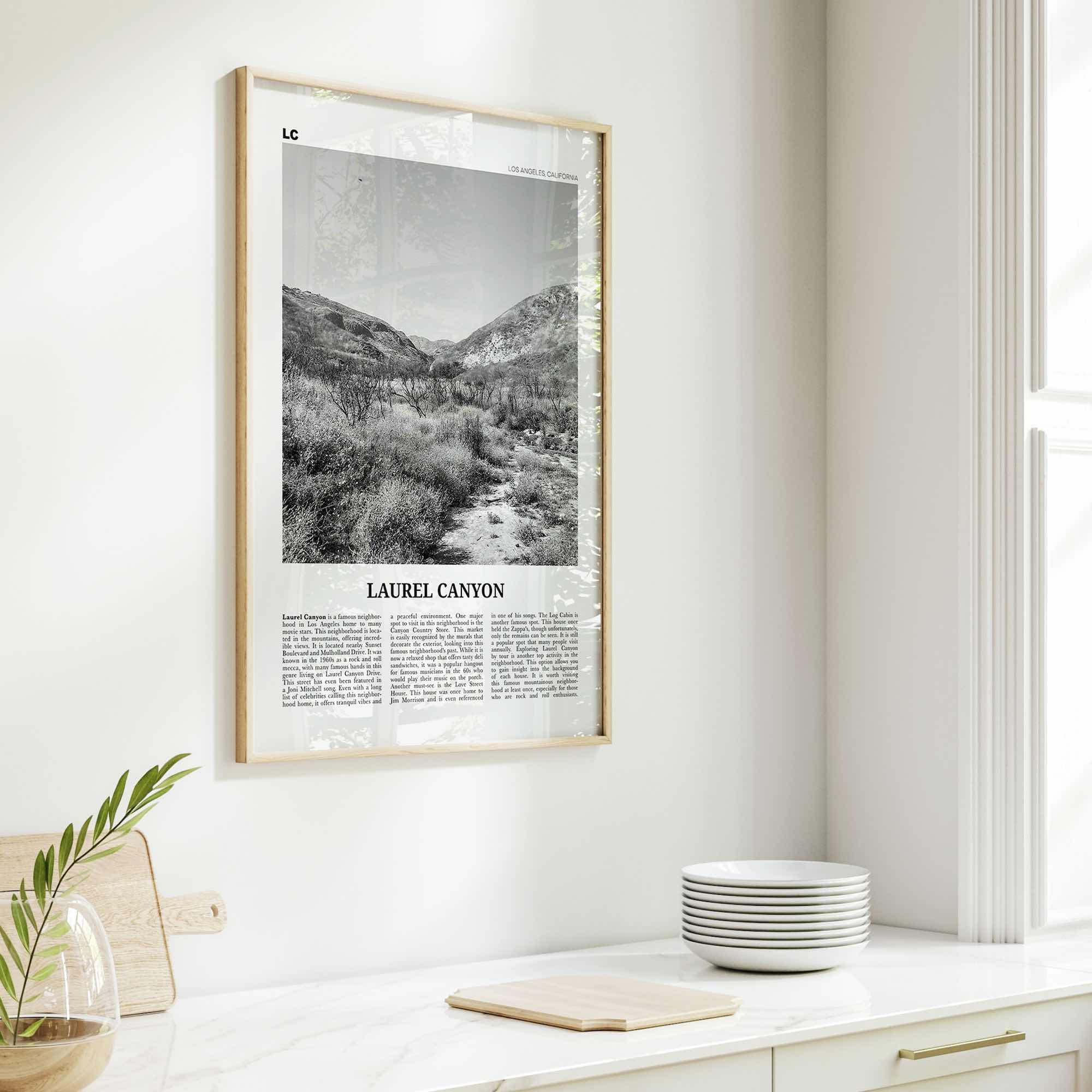 Laurel Canyon Print Black and White, Laurel Canyon Wall Art, Laurel Canyon Poster, Laurel Canyon Photo, Los Angeles, California